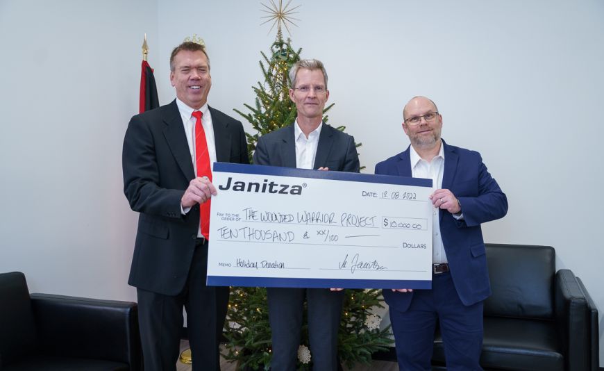 Janitza North America Donates $10,000 to Wounded Warrior Project
