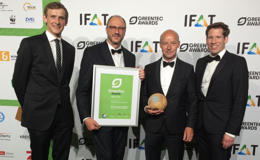 Forschungsprojekt ENERGIE gewinnt GreenTec Award 2016